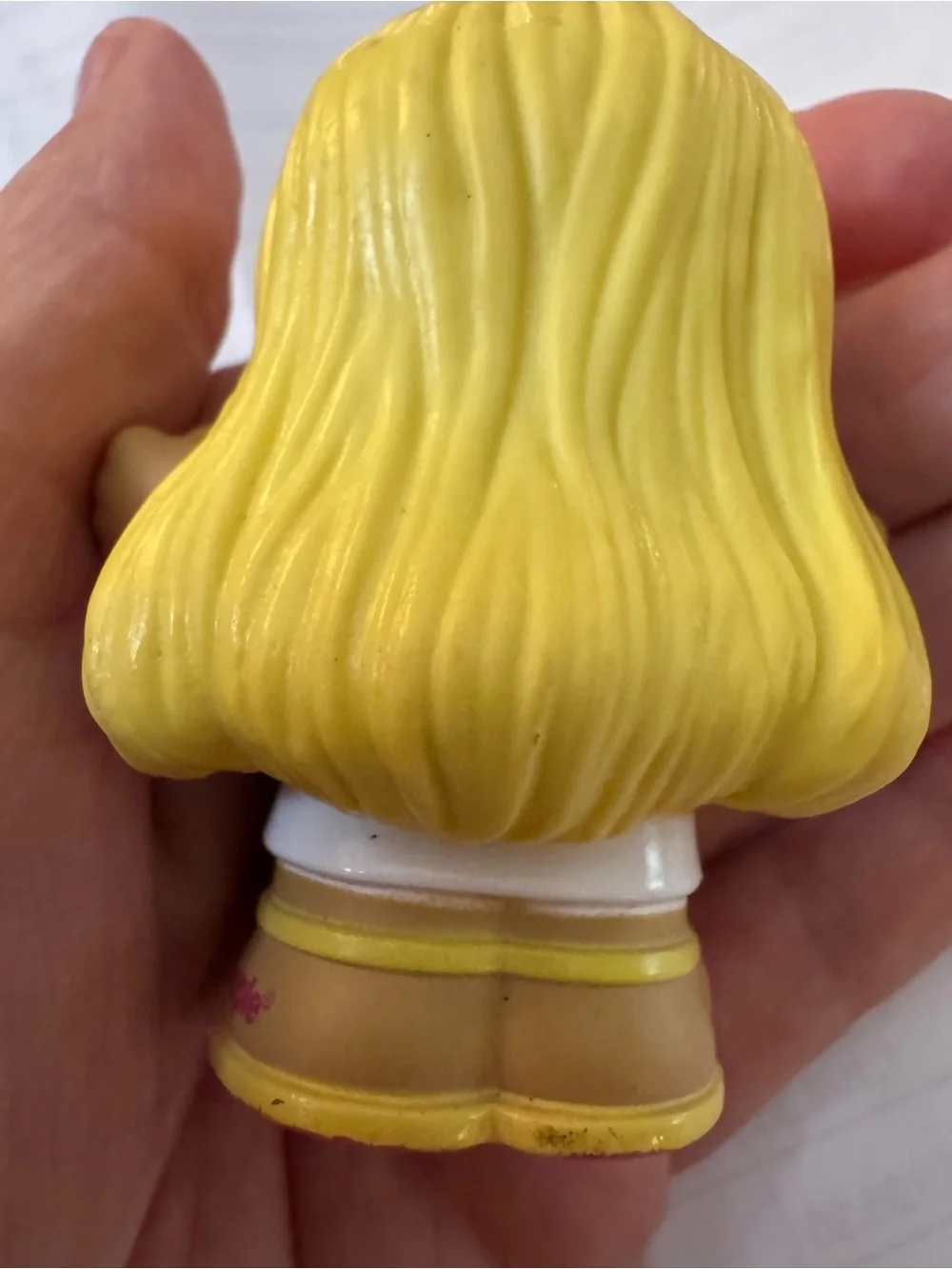 Little People Barbie Racer Play Figure in Pink Top and Yellow Hair